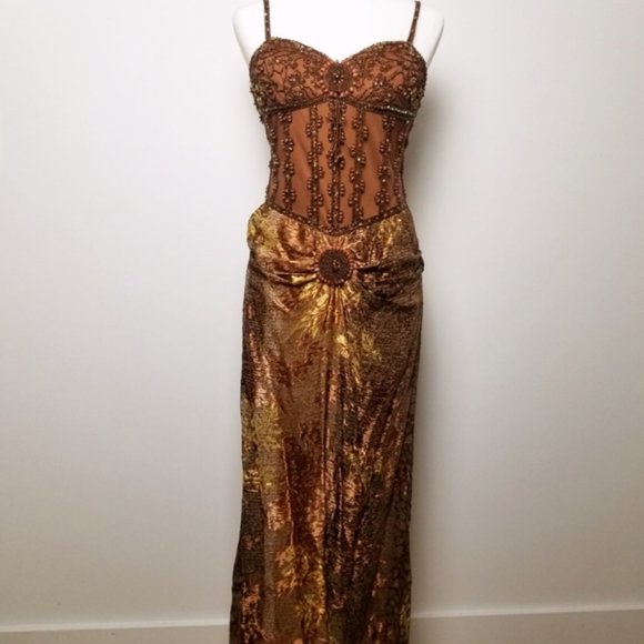 Silk Gown Dress Gracia Classy Lar local pickup NYC - Picture 1 of 6